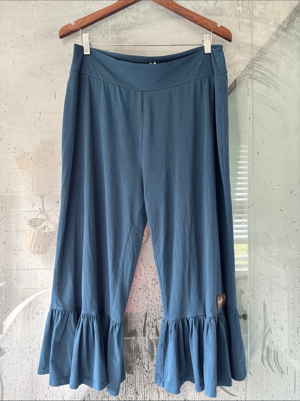 Matilda Jane Teal Blue Ruffle-Hem Capris
